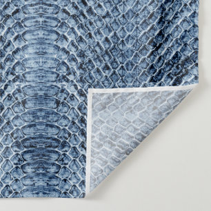 Tenture Fond en peau de serpent Viper en denim bleu