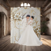 Tenture Fond fantaisie de colibri blanc