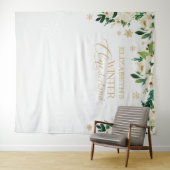 Tenture Fond floral à flocons de neige Winter Onederland (En situation (horizontale))