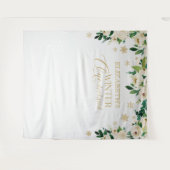 Tenture Fond floral à flocons de neige Winter Onederland (Devant (Horizontal))