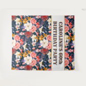 Tenture Fond floral sophistiqué pour 60e anniversaire (Devant (Horizontal))