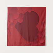 Tenture Fond géant de cœurs rouges (Devant (Horizontal))
