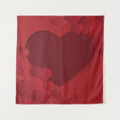 Tenture Fond géant de cœurs rouges (Devant)