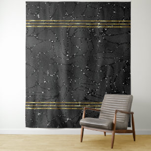 Tenture Fond glamour monochrome noir de luxe