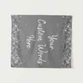 Tenture Fond gris personnalisé pour photobooth d'anniversa (Devant (Horizontal))