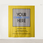 Tenture Fond jaune de logo de salon professionnel personna (Devant)