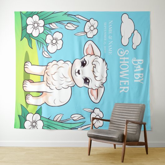 Tenture Fond Little Lamb (En situation (horizontale))