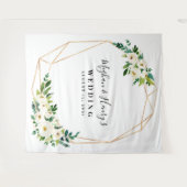 Tenture Fond Mariage Blanc Et Or, Photo Booth Prop (Devant (Horizontal))