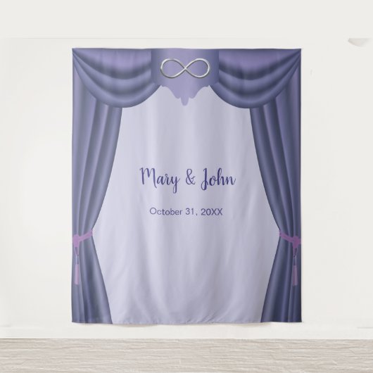 Tenture Fond Mariage d'infini bleu violet (Devant)