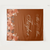 Tenture Fond Mariage orange brûlé (Devant (Horizontal))