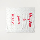 Tenture Fond Mariage personnalisé Lumières rose or (Devant (Horizontal))