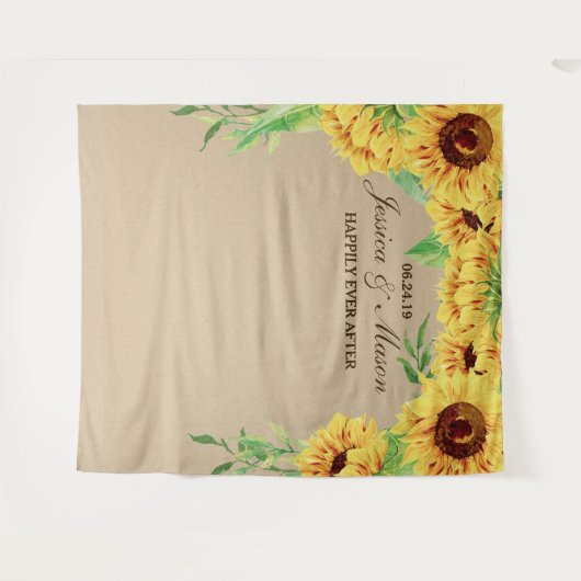 Tenture Fond mariage - Prop photo Fête des mariées (Devant (Horizontal))