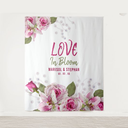 Tenture Fond Mariage rose (Devant)