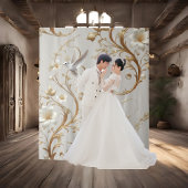 Tenture Fond minimaliste Colibri Blanc
