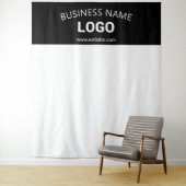 Tenture Fond modifiable avec nom d'entreprise, site Web et (En situation)