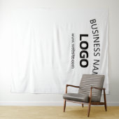 Tenture Fond modifiable avec nom d'entreprise, site Web et (En situation (horizontale))