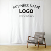 Tenture Fond modifiable avec nom d'entreprise, site Web et (En situation)
