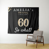 Tenture Fond noir pour fête d'anniversaire des 60 ans insp (En situation (horizontale))