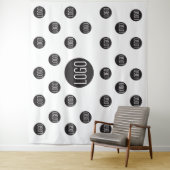 Tenture Fond personnalisé avec logo de l'entreprise, répét (En situation)