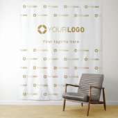 Tenture Fond personnalisé avec logo répétitif pour événeme (En situation)