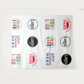 Tenture Fond personnalisé avec logos pour événements à rép (Devant (Horizontal))