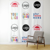 Tenture Fond personnalisé avec logos pour événements à rép (En situation)