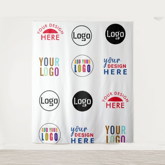 Tenture Fond personnalisé avec logos pour événements à rép (Devant)