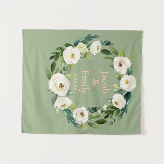 Tenture Fond personnalisé de photomaton de mariage sur mes (Devant (Horizontal))