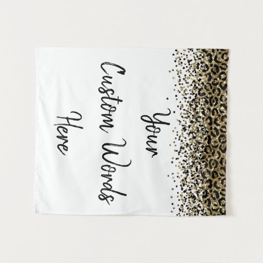 Tenture Fond personnalisé léopard pour Photobooth (Devant (Horizontal))