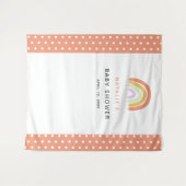 Tenture Fond personnalisé pour Baby Shower Arc-en-Ciel Béb (Devant (Horizontal))
