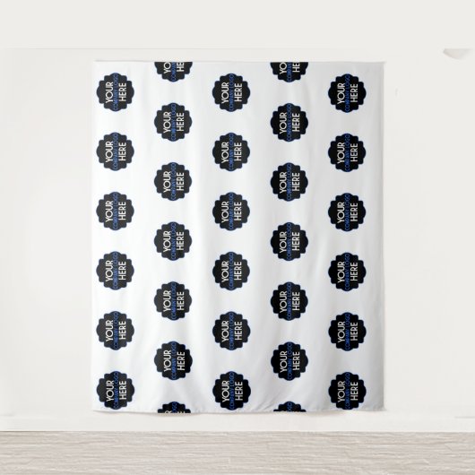 Tenture Fond personnalisé pour entreprise avec logo répéti (Devant)