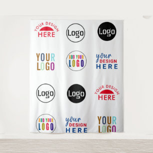 Tenture Fond personnalisé pour événements avec logos répét