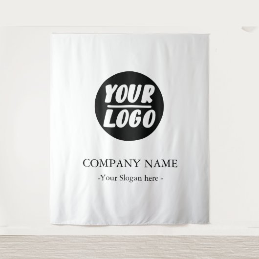 Tenture Fond personnalisé pour les événements avec le logo (Devant)