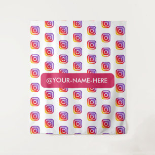 Tenture fond personnalisé pour logo d'entreprise instagram