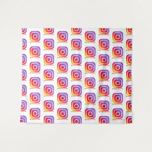 Tenture fond personnalisé pour logo d'entreprise instagram