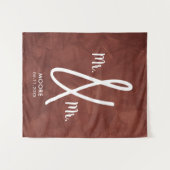 Tenture Fond personnalisé pour mariage gay M. et M. Boho (Devant (Horizontal))