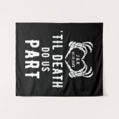 Tenture Fond personnalisé pour mariage 'Jusqu'à ce que la (Devant (Horizontal))