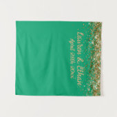 Tenture Fond personnalisé pour Photobooth de mariage vert  (Devant (Horizontal))