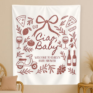 Tenture Fond personnalisé pour photos de Baby Shower Ciao