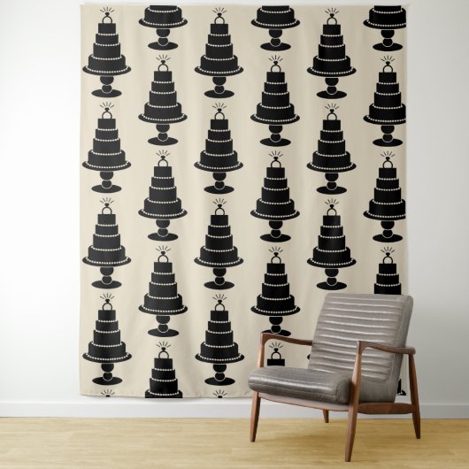 Tenture Fond photo de gâteau mariage (En situation)