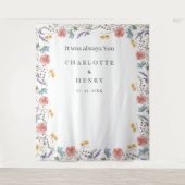 Tenture Fond photo de Mariage Fleur sauvage lunatique (Devant)