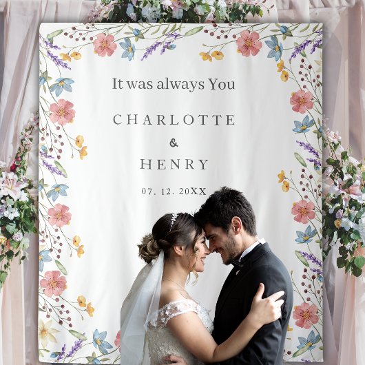 Tenture Fond photo de Mariage Fleur sauvage lunatique