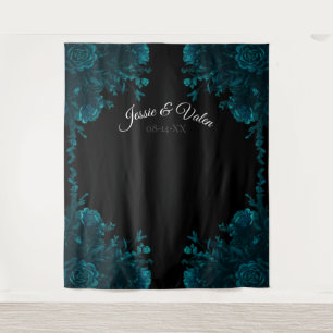 Tenture Fond photo en Rose Turquoise foncé
