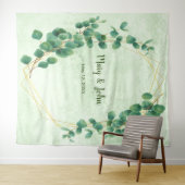 Tenture Fond photographique à feuillage de eucalyptus verd (En situation (horizontale))