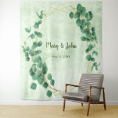 Tenture Fond photographique à feuillage de eucalyptus verd (En situation)