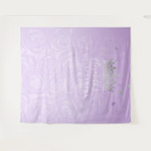 Tenture Fond photographique avec roses argent et lilas (Devant (Horizontal))