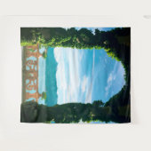 Tenture Fond photographique avec une fresque du lac de Côm (Devant (Horizontal))