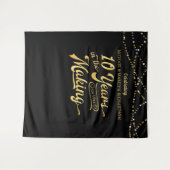 Tenture Fond photographique Black Gold Lights pour 10e ann (Devant (Horizontal))