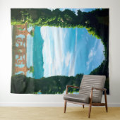 Tenture Fond photographique de papier peint du lac de Côme (En situation (horizontale))