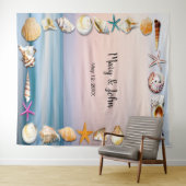 Tenture Fond photographique de plage de sable tropical et  (En situation (horizontale))